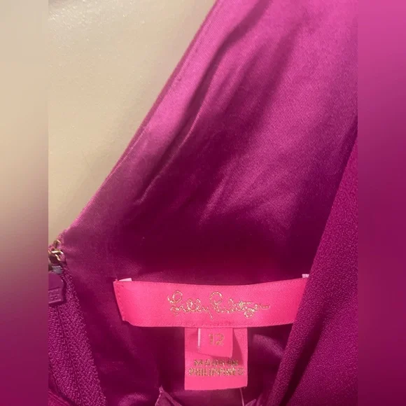 Lilly Pulitzer Kallie Ruffle Jumpsuit In Bordeaux Berry $228 NWT size 8